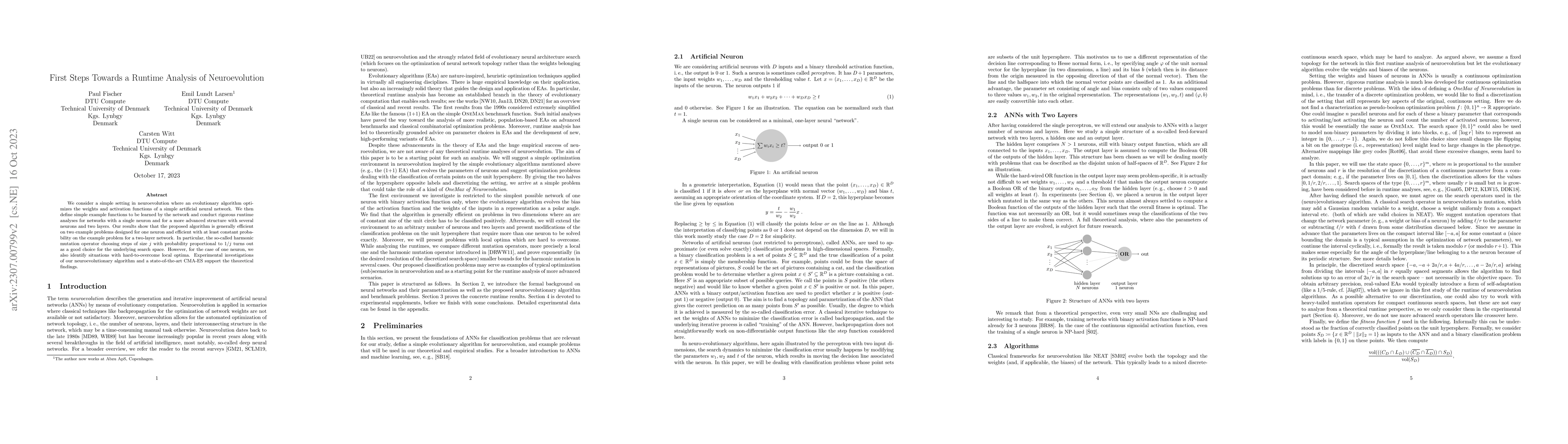 Thumbnail for First Steps Towards a Runtime Analysis of Neuroevolution
