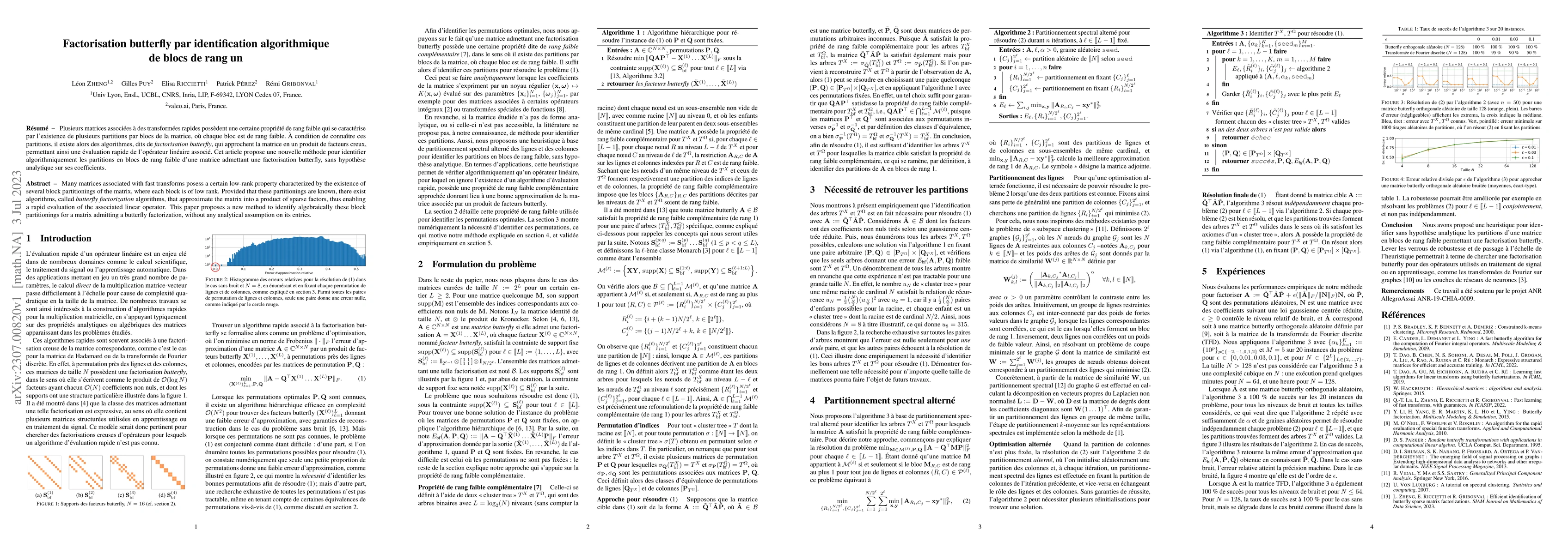 Thumbnail for Butterfly factorization by algorithmic identification of rank-one blocks