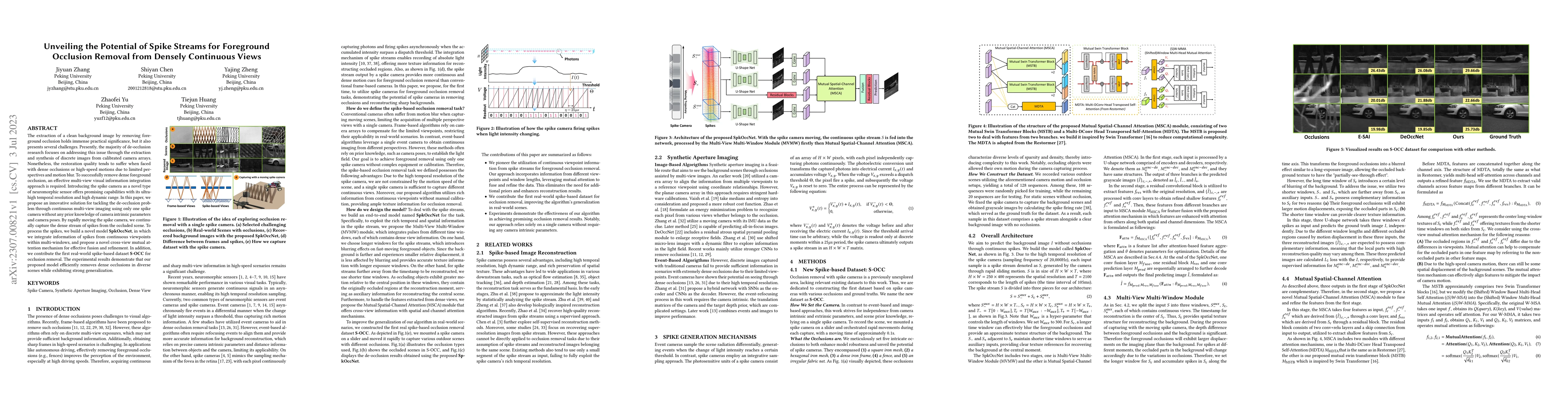Thumbnail for Unveiling the Potential of Spike Streams for Foreground Occlusion
  Removal from Densely Continuous Views
