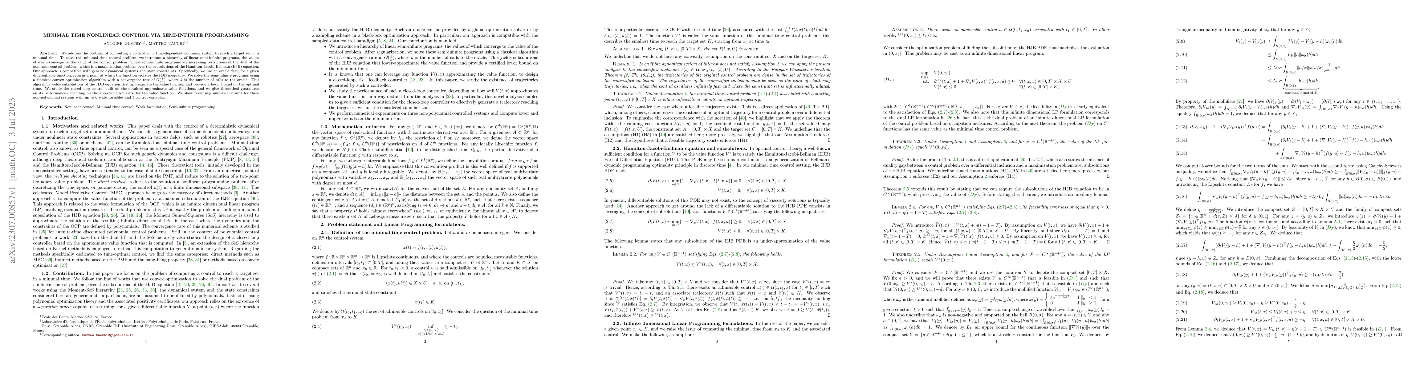 Thumbnail for Minimal-time nonlinear control via semi-infinite programming