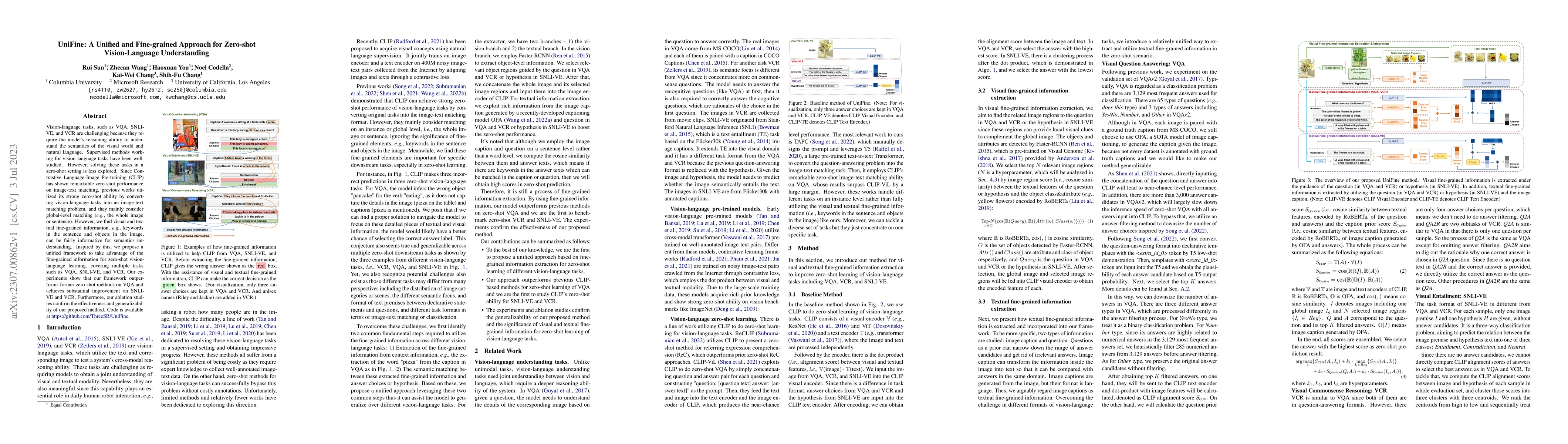 Thumbnail for UniFine: A Unified and Fine-grained Approach for Zero-shot
  Vision-Language Understanding