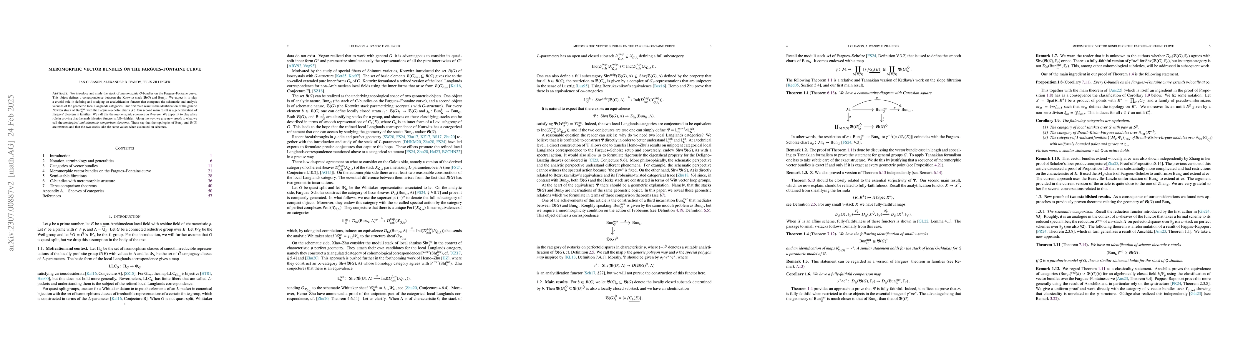 Thumbnail for Meromorphic vector bundles on the Fargues--Fontaine curve