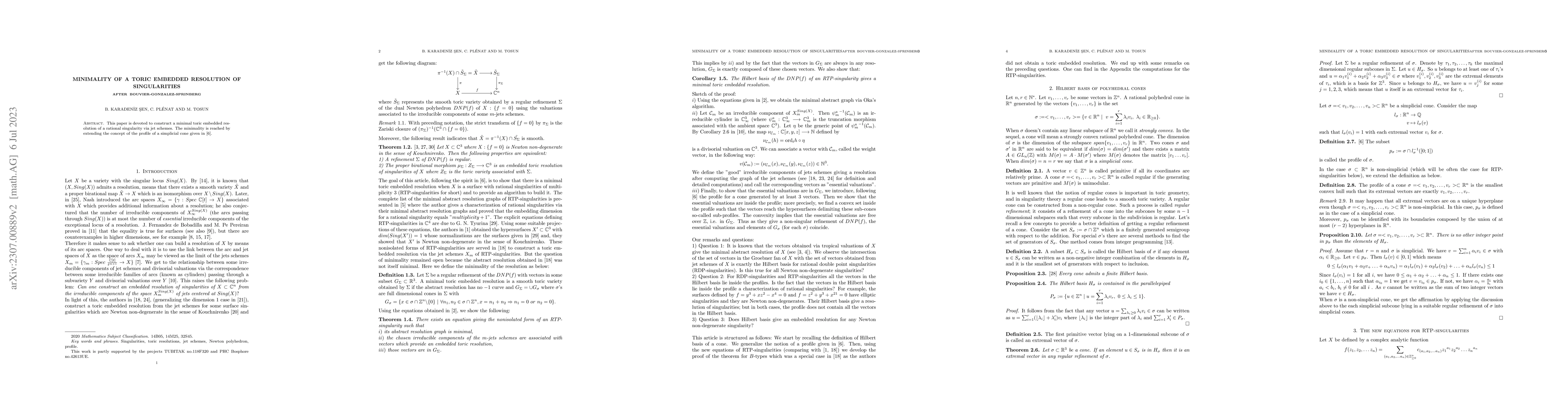 Thumbnail for Minimality of a toric embedded resolution of singularities after
  Bouvier-Gonzalez-Sprinberg