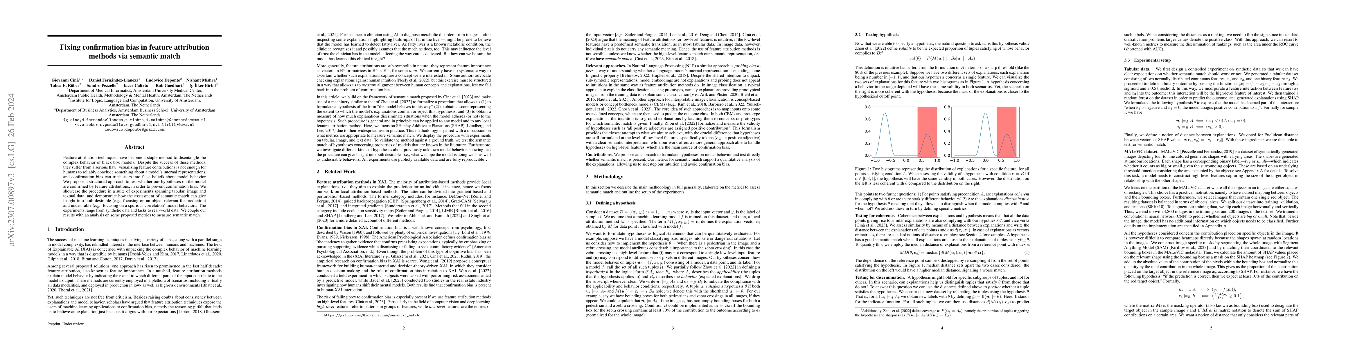 Thumbnail for Fixing confirmation bias in feature attribution methods via semantic
  match