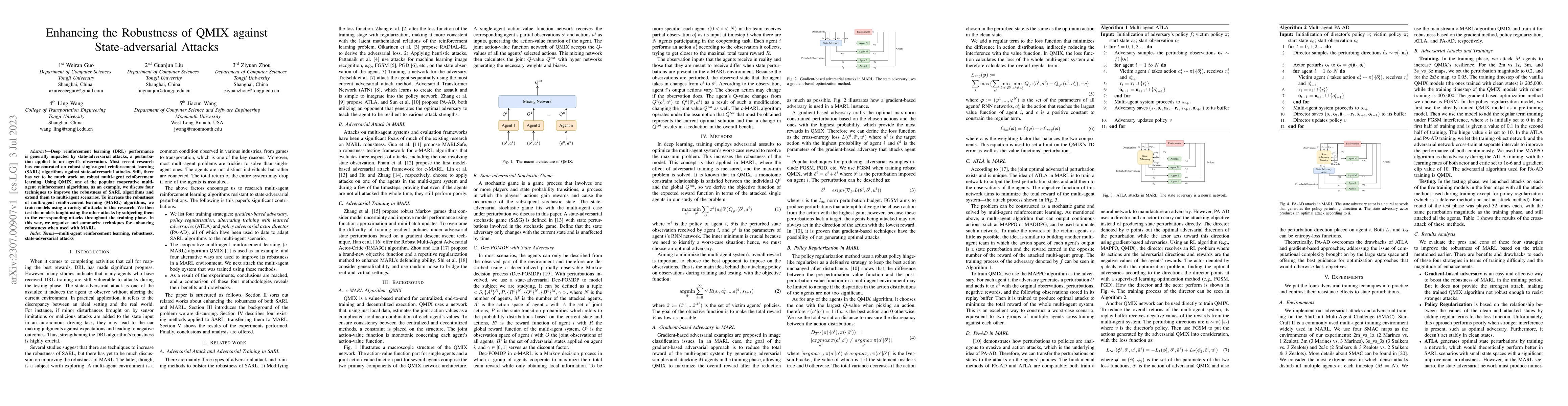 Thumbnail for Enhancing the Robustness of QMIX against State-adversarial Attacks