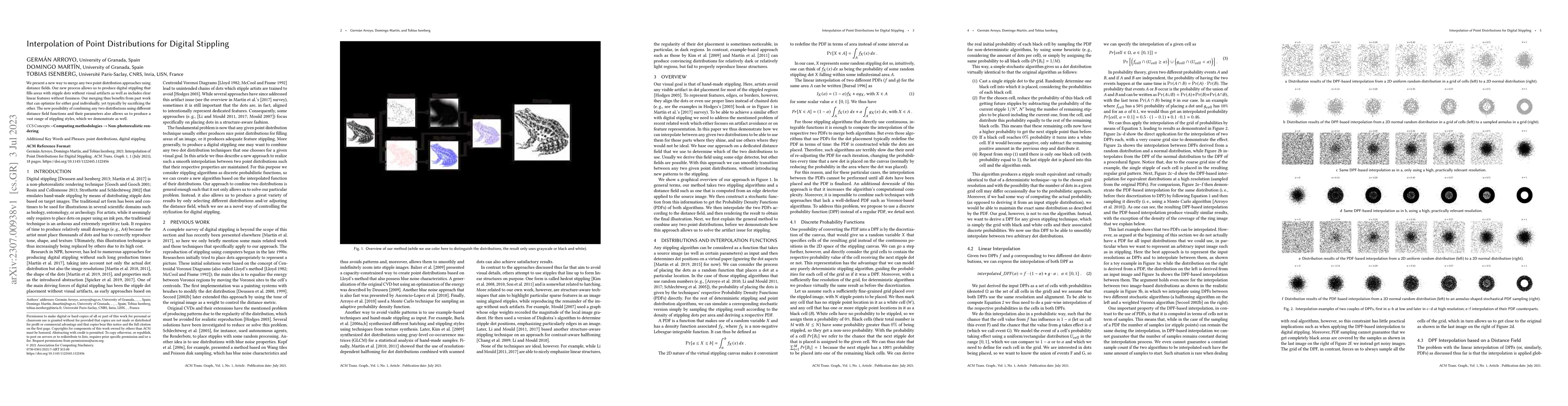 Thumbnail for Interpolation of Point Distributions for Digital Stippling