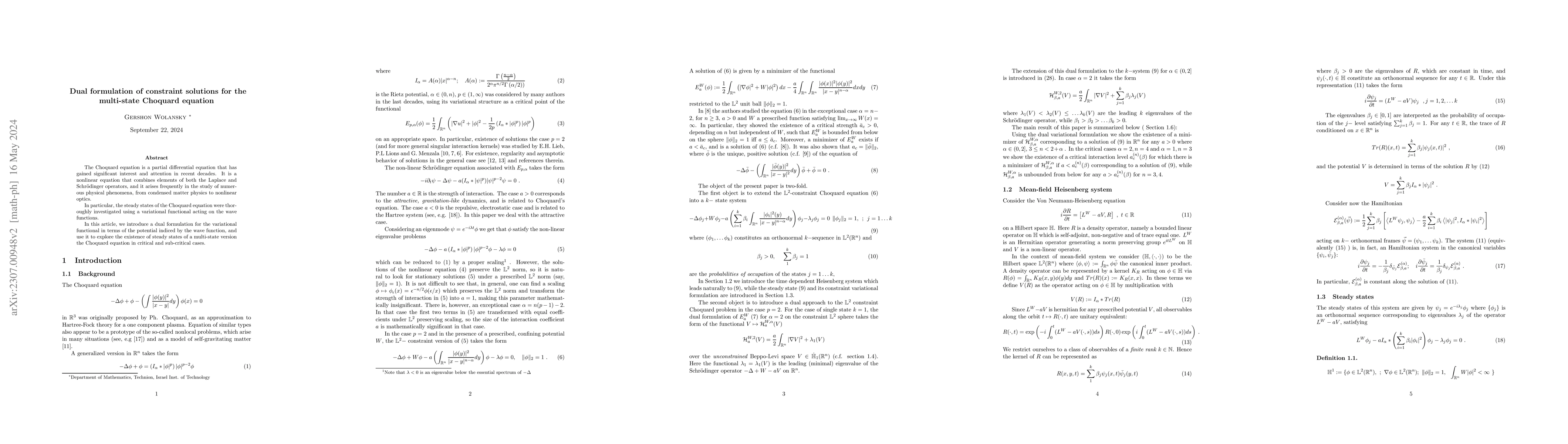 Thumbnail for Dual formulation for constraint solutions of the multi-state Choquard
  equation