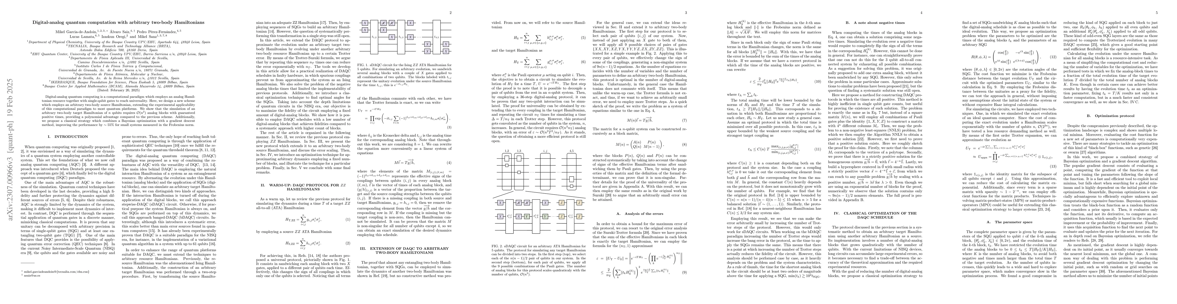 Thumbnail for Digital-Analog Quantum Computation with Arbitrary Two-Body Hamiltonians