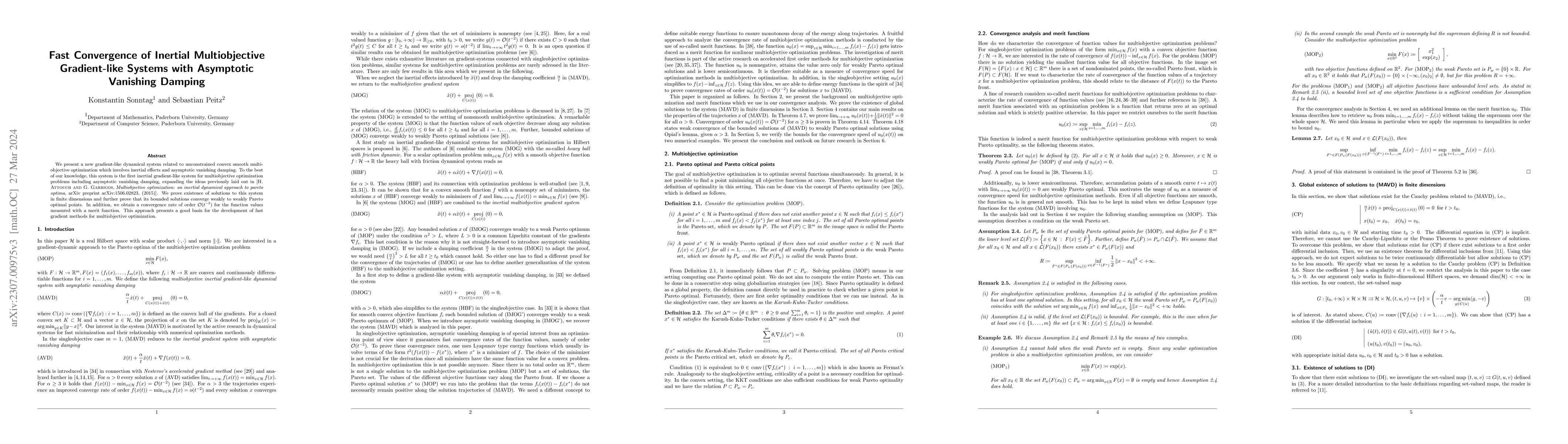 Thumbnail for Fast Convergence of Inertial Multiobjective Gradient-like Systems with
  Asymptotic Vanishing Damping