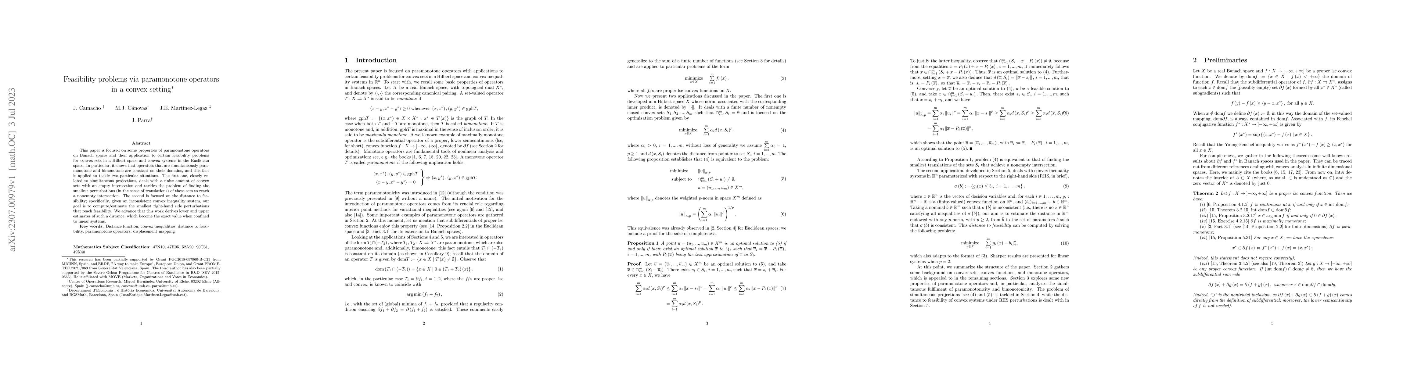 Thumbnail for Feasibility problems via paramonotone operators in a convex setting