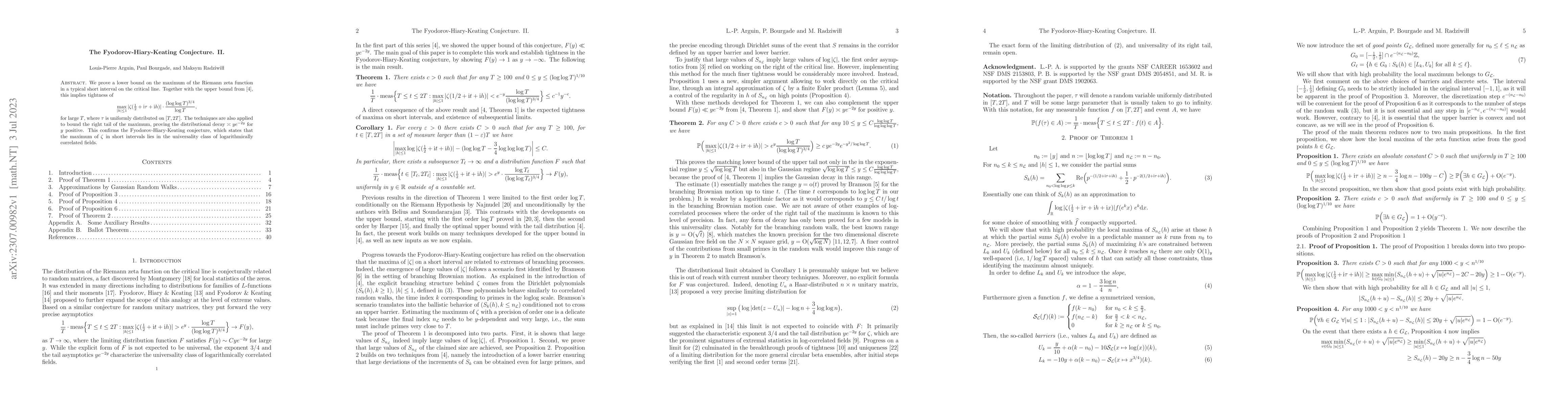 Thumbnail for The Fyodorov-Hiary-Keating Conjecture. II
