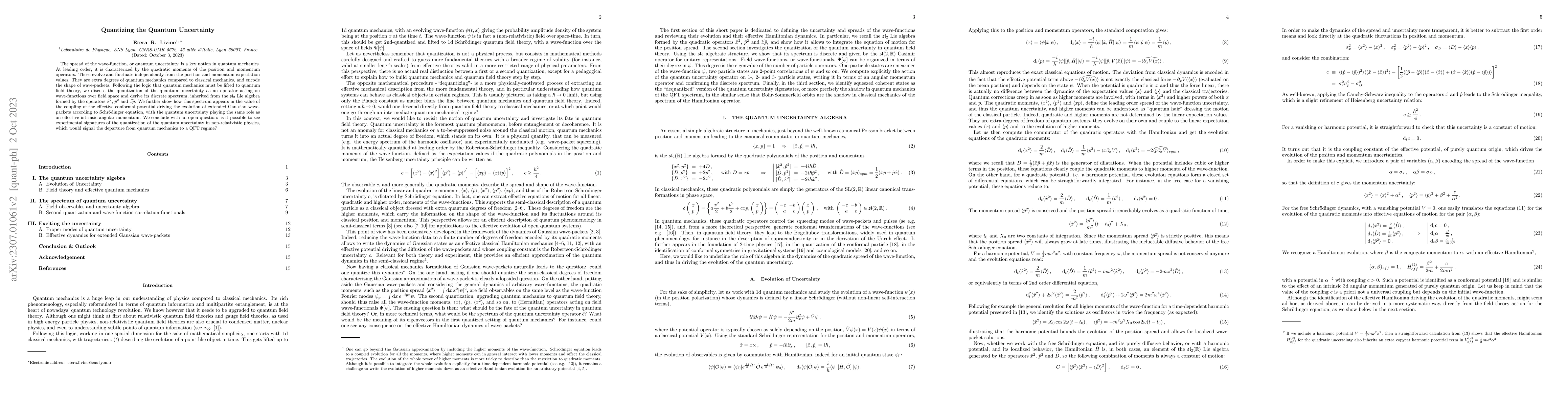 Thumbnail for Quantizing the Quantum Uncertainty