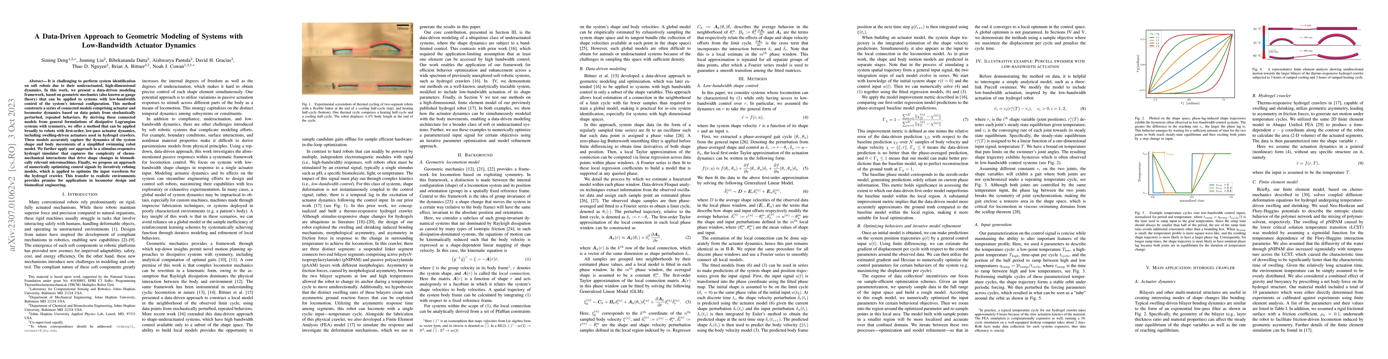 Thumbnail for A Data-Driven Approach to Geometric Modeling of Systems with
  Low-Bandwidth Actuator Dynamics