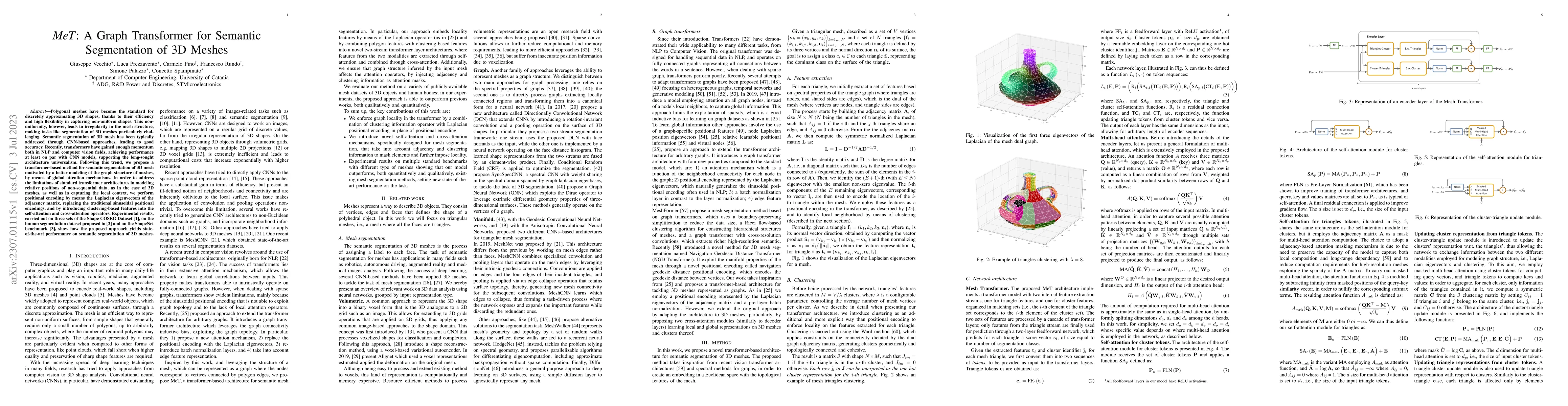 Thumbnail for MeT: A Graph Transformer for Semantic Segmentation of 3D Meshes