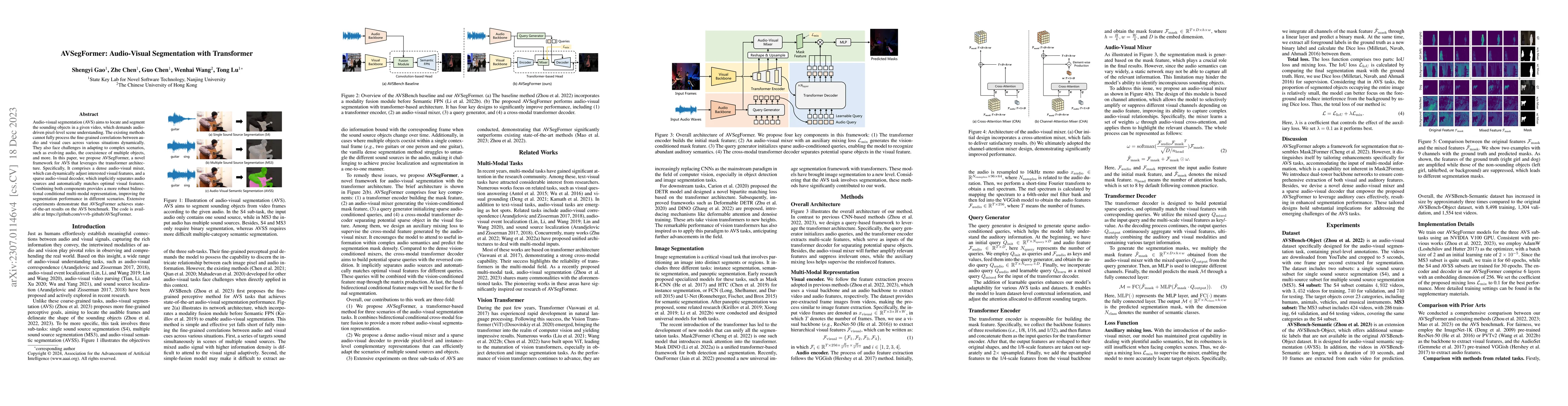 Thumbnail for AVSegFormer: Audio-Visual Segmentation with Transformer