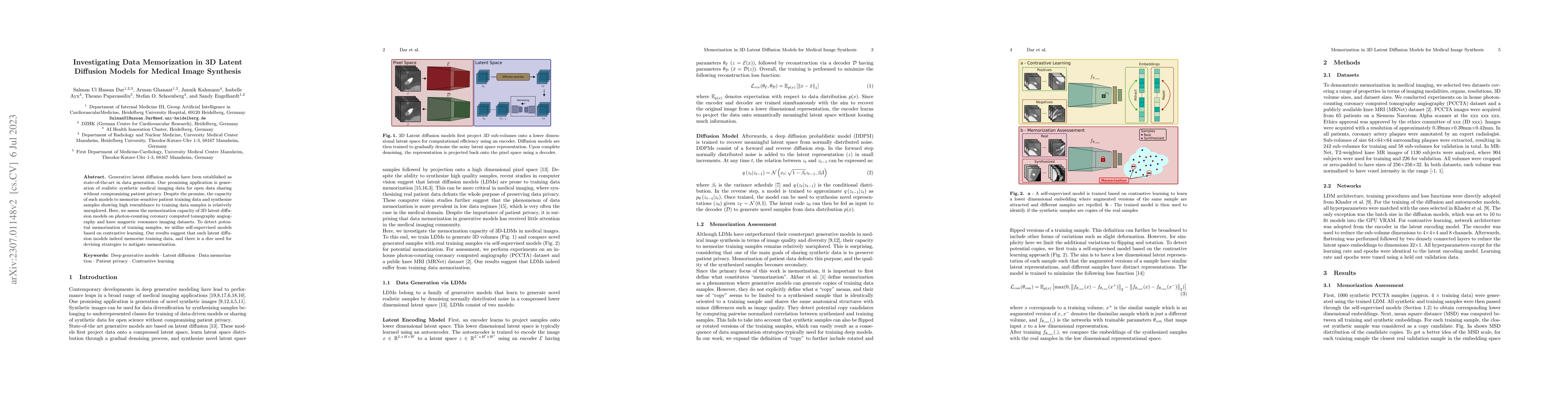 Thumbnail for Investigating Data Memorization in 3D Latent Diffusion Models for
  Medical Image Synthesis