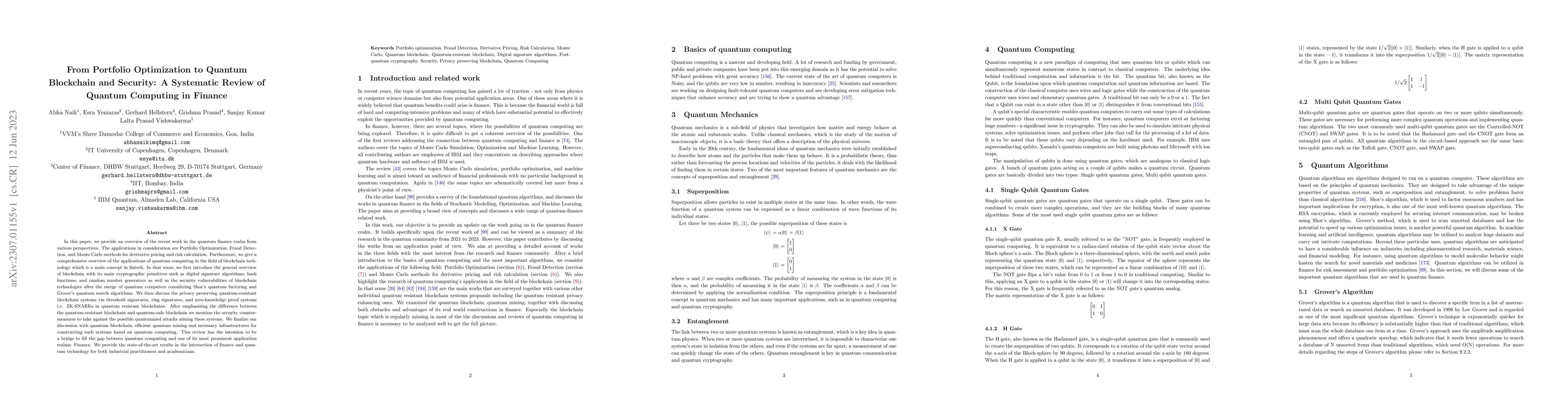 Thumbnail for From Portfolio Optimization to Quantum Blockchain and Security: A
  Systematic Review of Quantum Computing in Finance