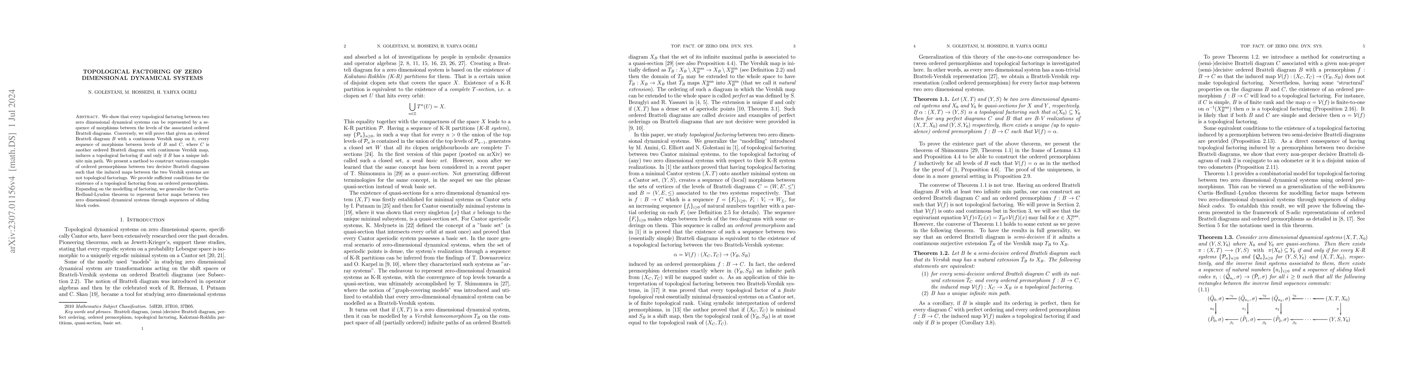 Thumbnail for Topological Factoring of Zero Dimensional Dynamical Systems