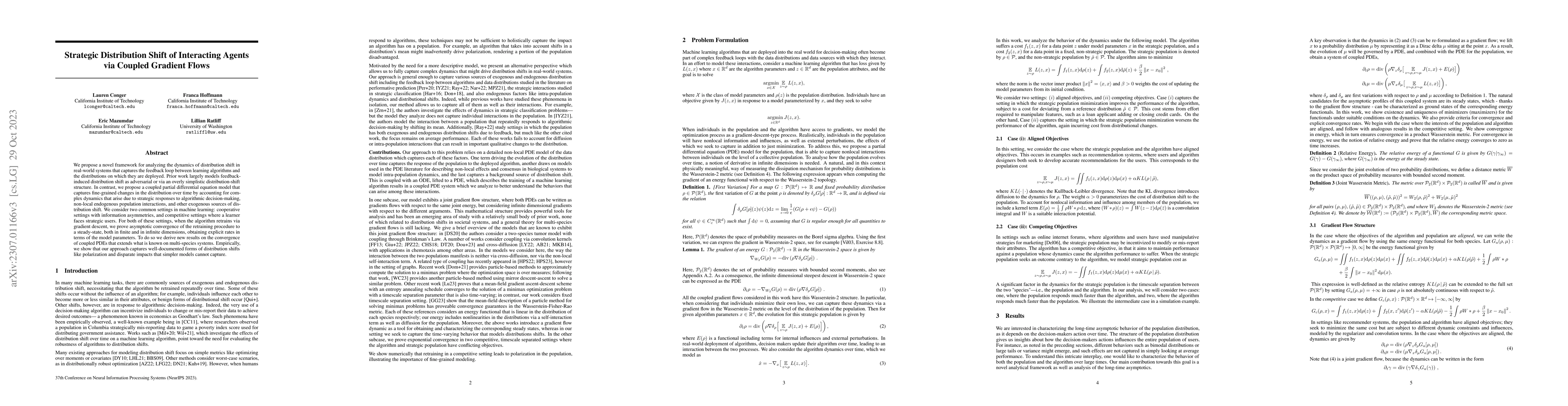 Thumbnail for Strategic Distribution Shift of Interacting Agents via Coupled Gradient
  Flows