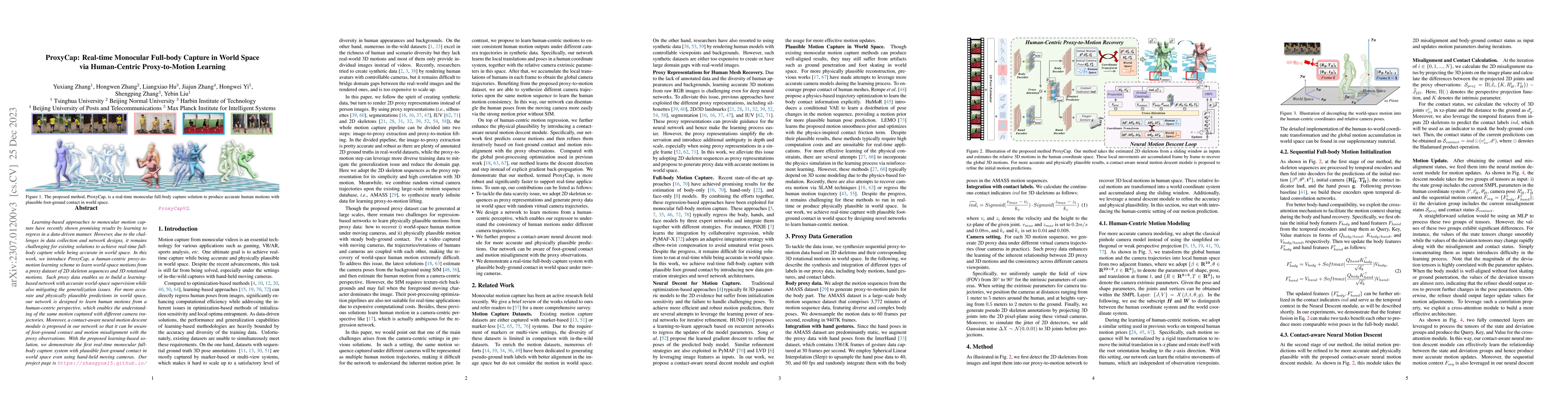 Thumbnail for ProxyCap: Real-time Monocular Full-body Capture in World Space via
  Human-Centric Proxy-to-Motion Learning