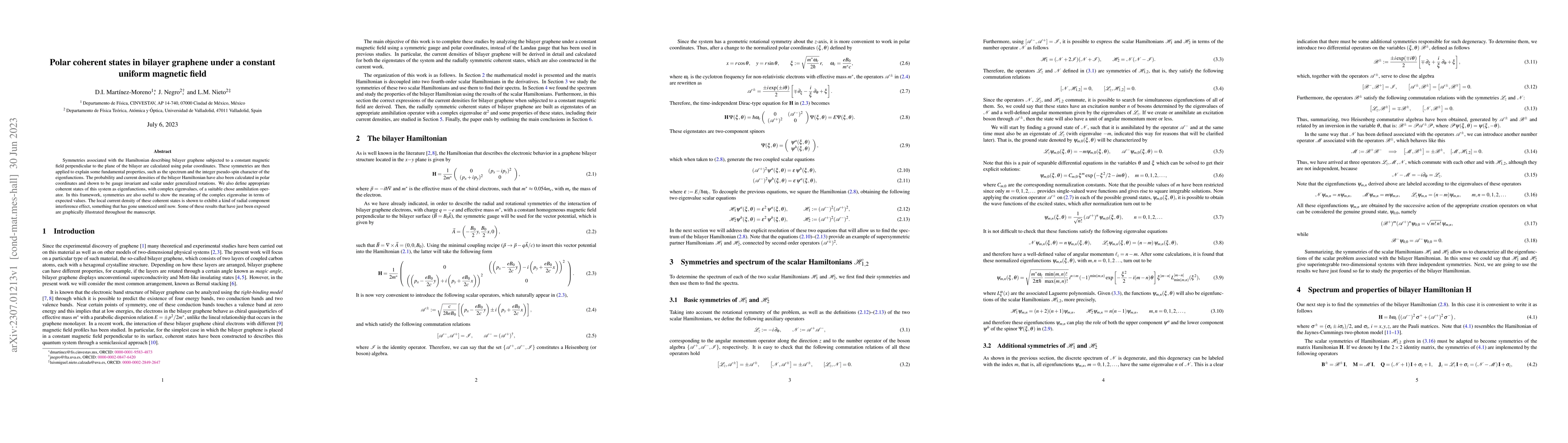 Thumbnail for Polar coherent states in bilayer graphene under a constant uniform
  magnetic field