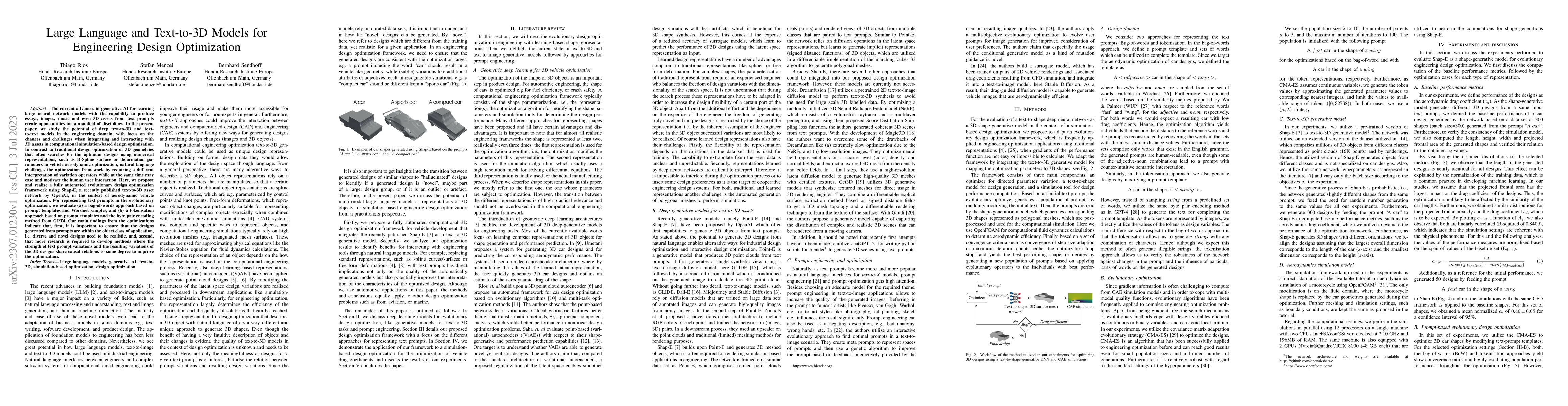 Thumbnail for Large Language and Text-to-3D Models for Engineering Design Optimization