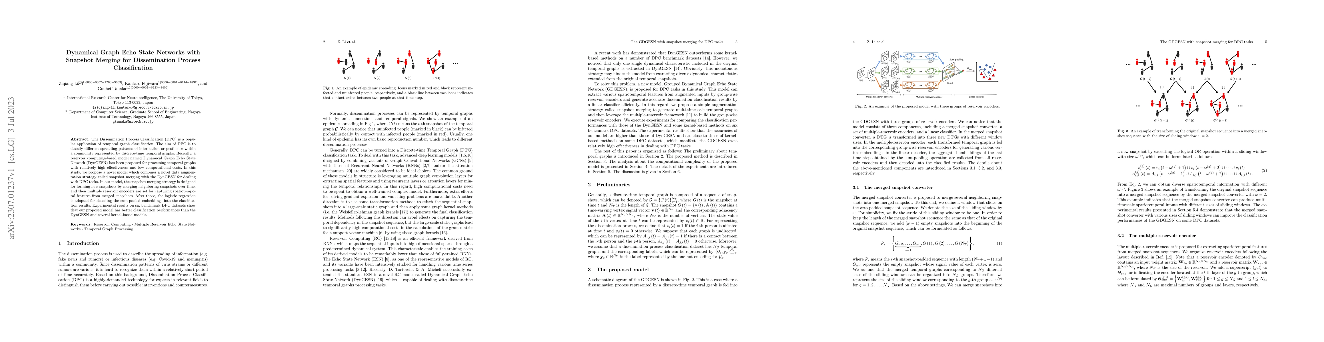 Thumbnail for Dynamical Graph Echo State Networks with Snapshot Merging for
  Dissemination Process Classification