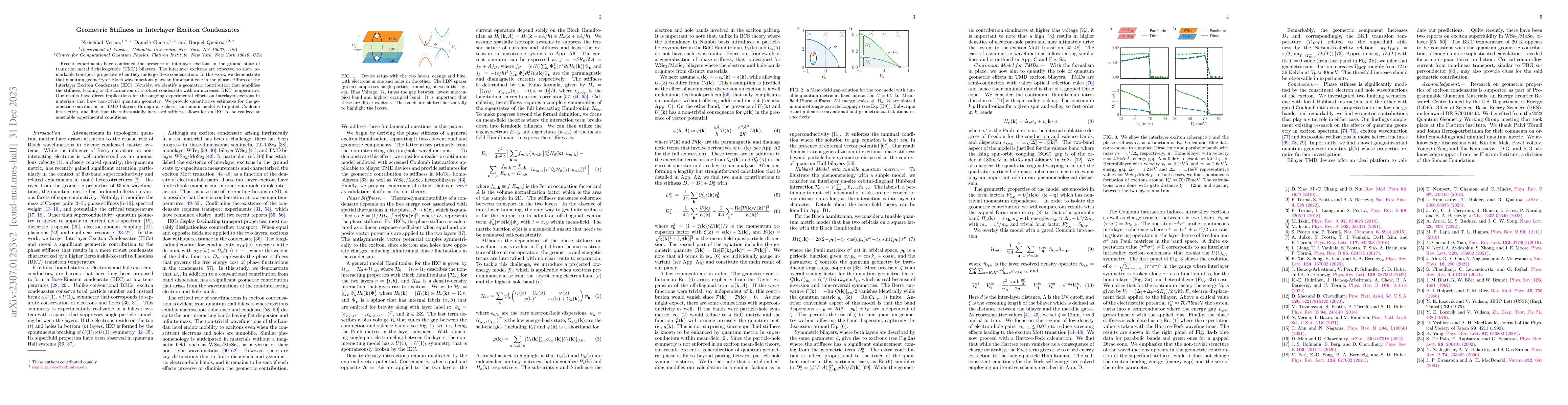 Thumbnail for Geometric Stiffness in Interlayer Exciton Condensates