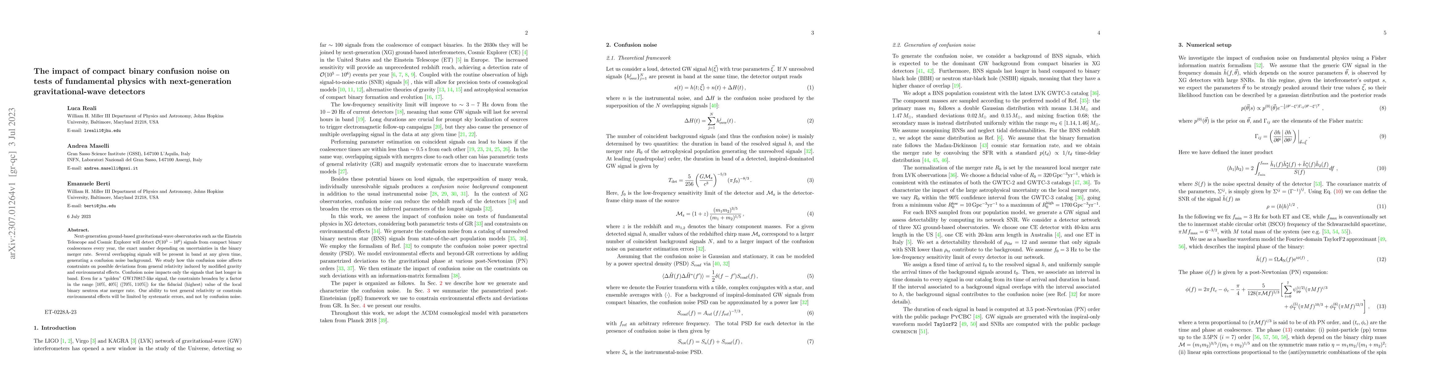 Thumbnail for The impact of compact binary confusion noise on tests of fundamental
  physics with next-generation gravitational-wave detectors