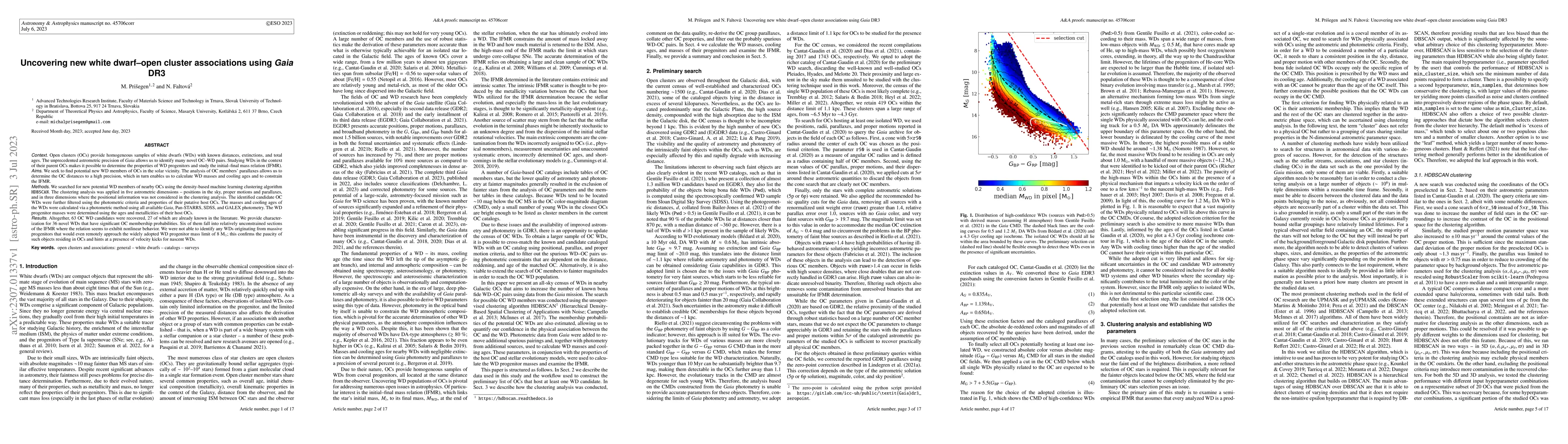 Thumbnail for Uncovering new white dwarf - open cluster associations using Gaia DR3