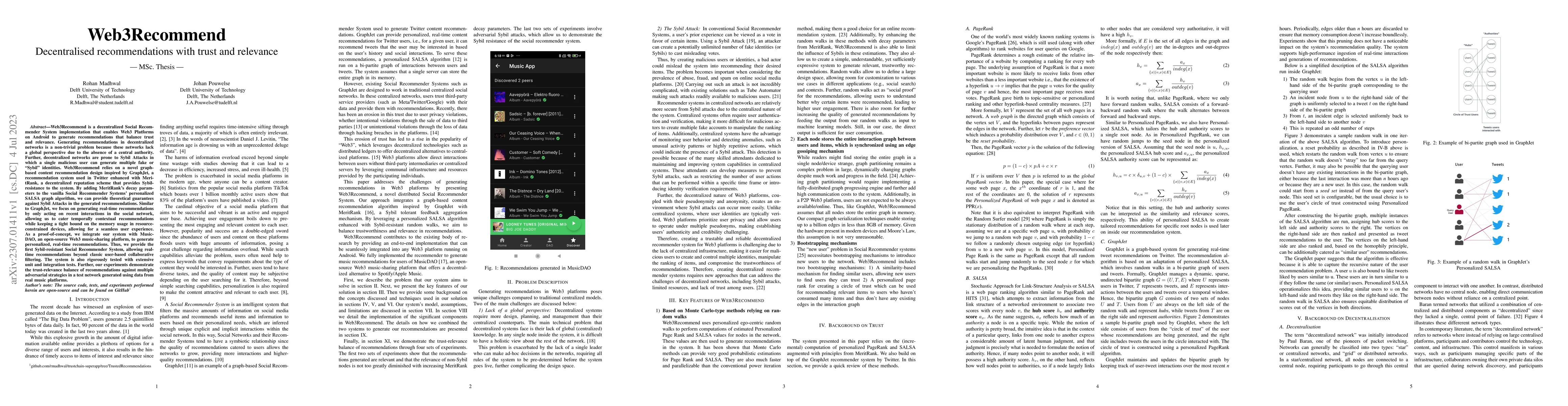 Thumbnail for Web3Recommend: Decentralised recommendations with trust and relevance