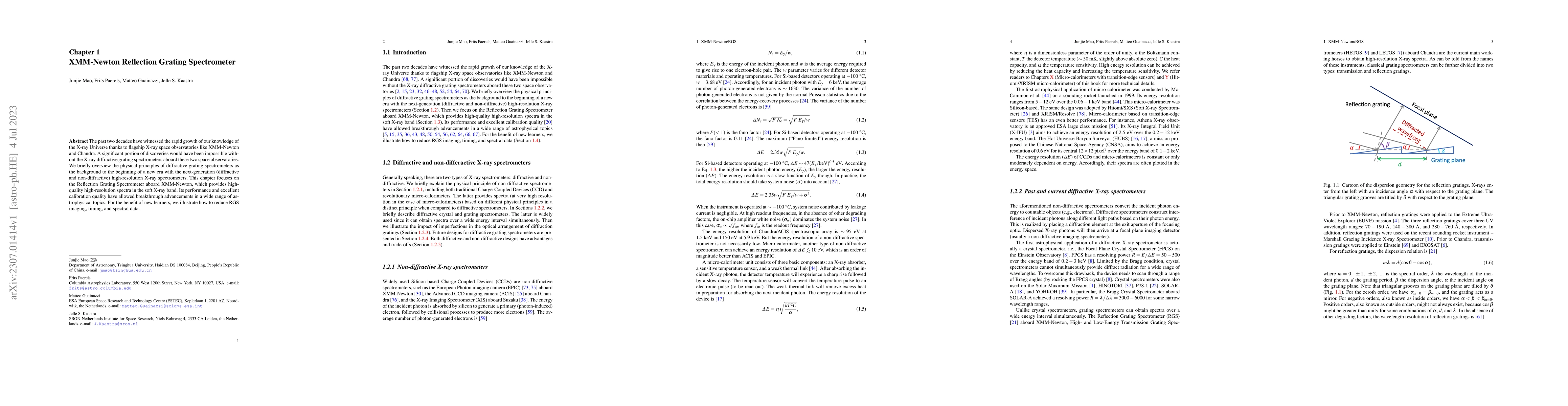 Thumbnail for XMM-Newton Reflection Grating Spectrometer
