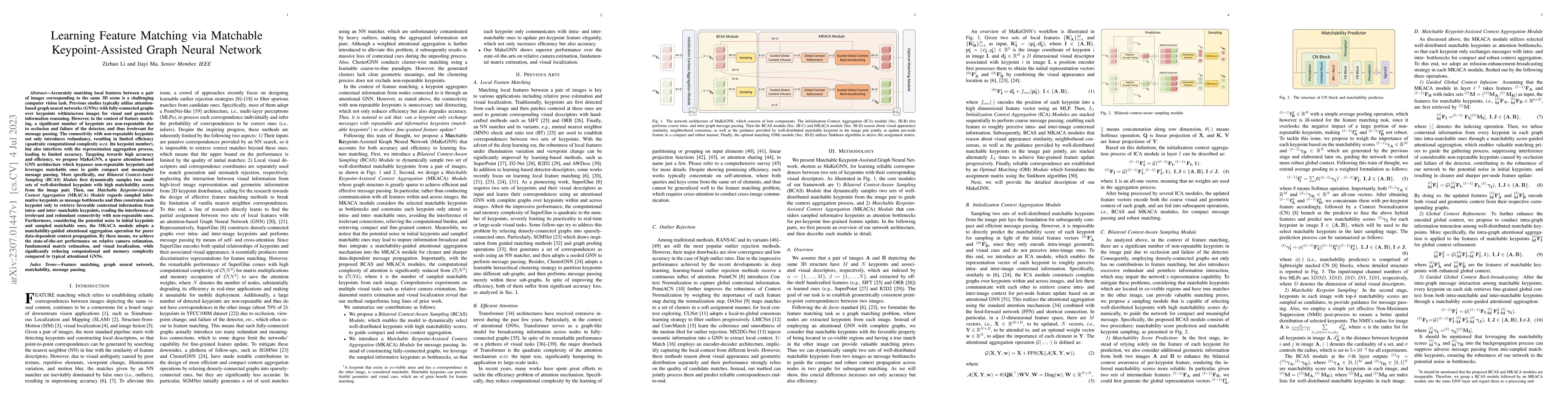 Thumbnail for Learning Feature Matching via Matchable Keypoint-Assisted Graph Neural
  Network