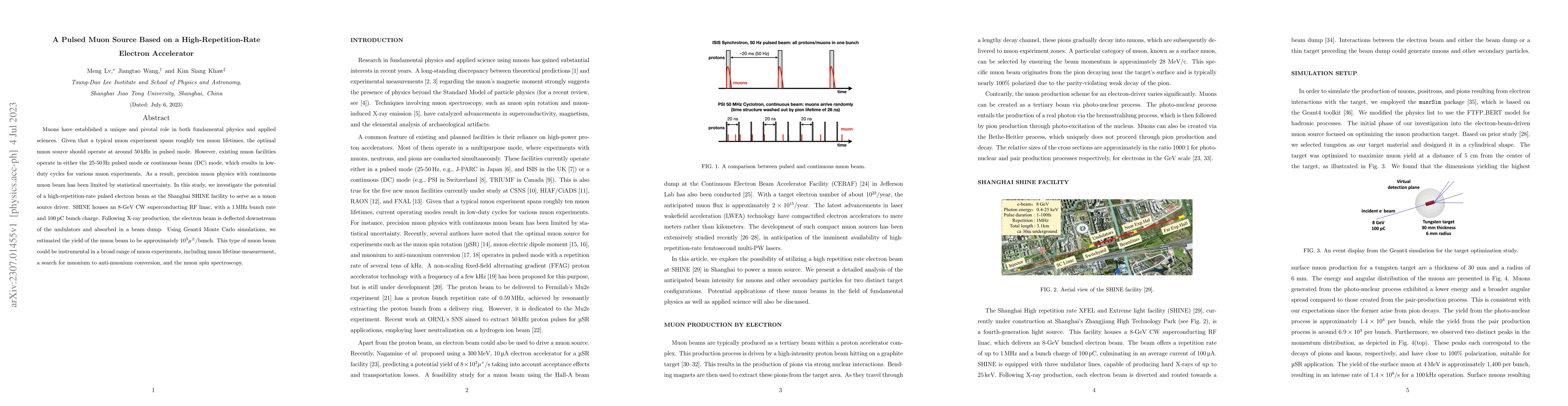 Thumbnail for A Pulsed Muon Source Based on a High-Repetition-Rate Electron
  Accelerator