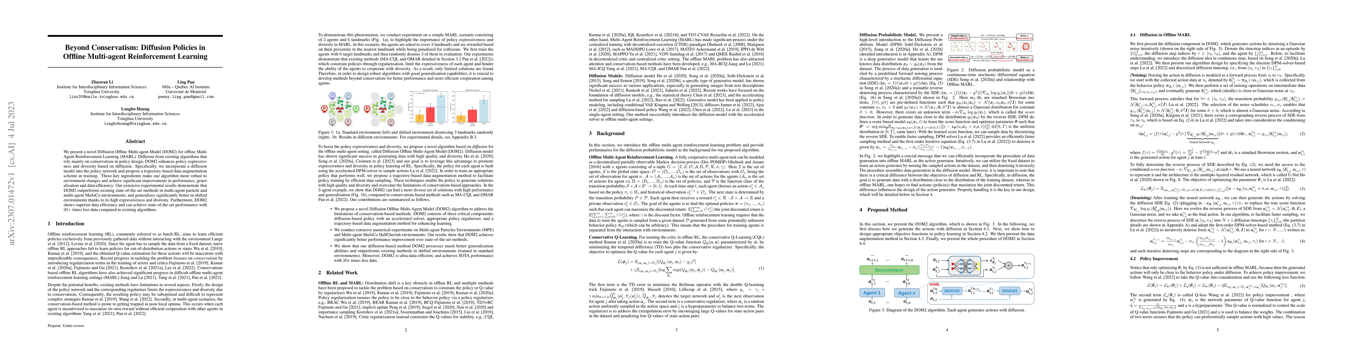 Thumbnail for Beyond Conservatism: Diffusion Policies in Offline Multi-agent
  Reinforcement Learning