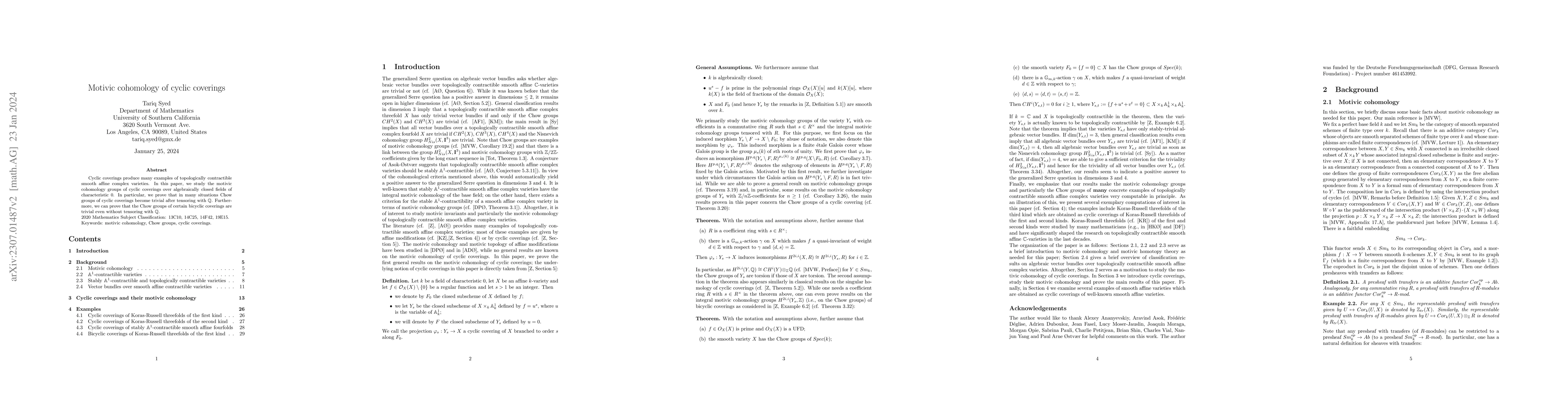 Thumbnail for Motivic cohomology of cyclic coverings