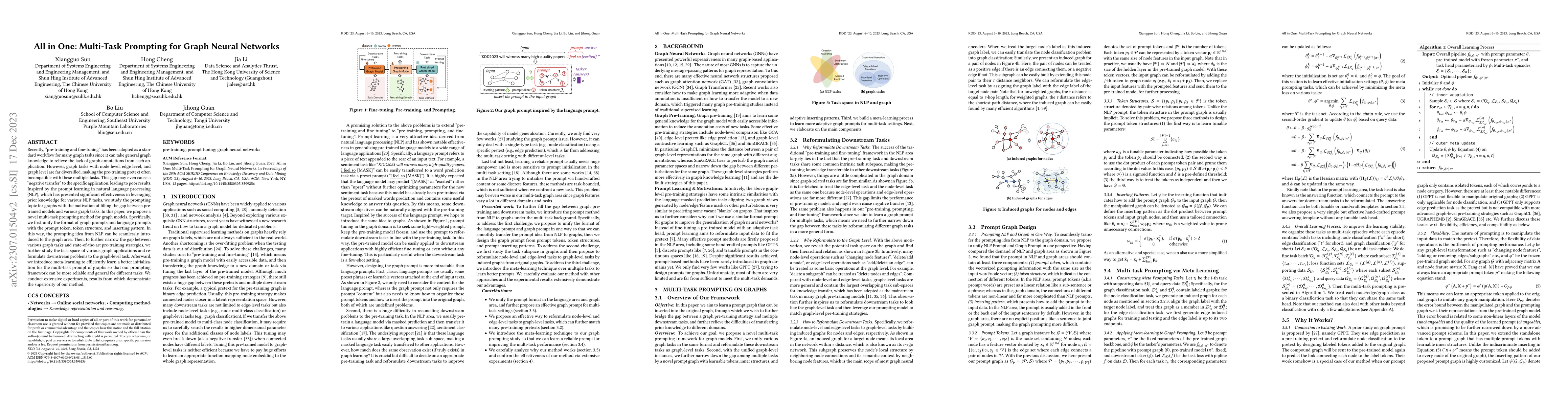 Thumbnail for All in One: Multi-task Prompting for Graph Neural Networks