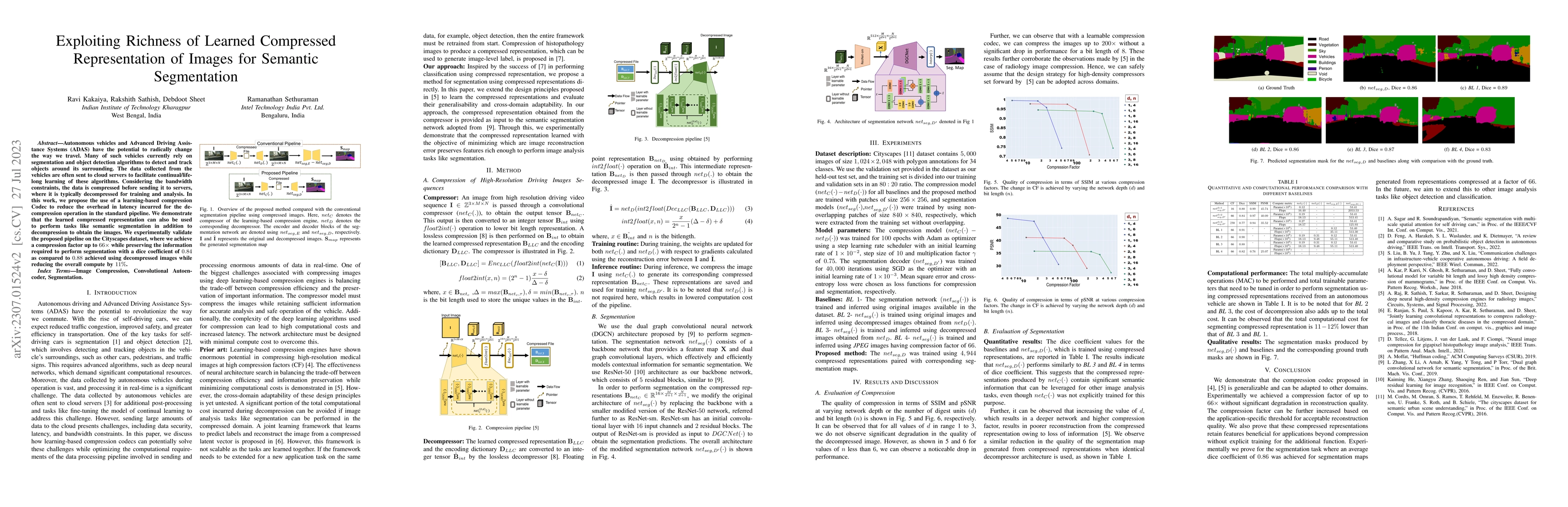 Thumbnail for Exploiting Richness of Learned Compressed Representation of Images for
  Semantic Segmentation