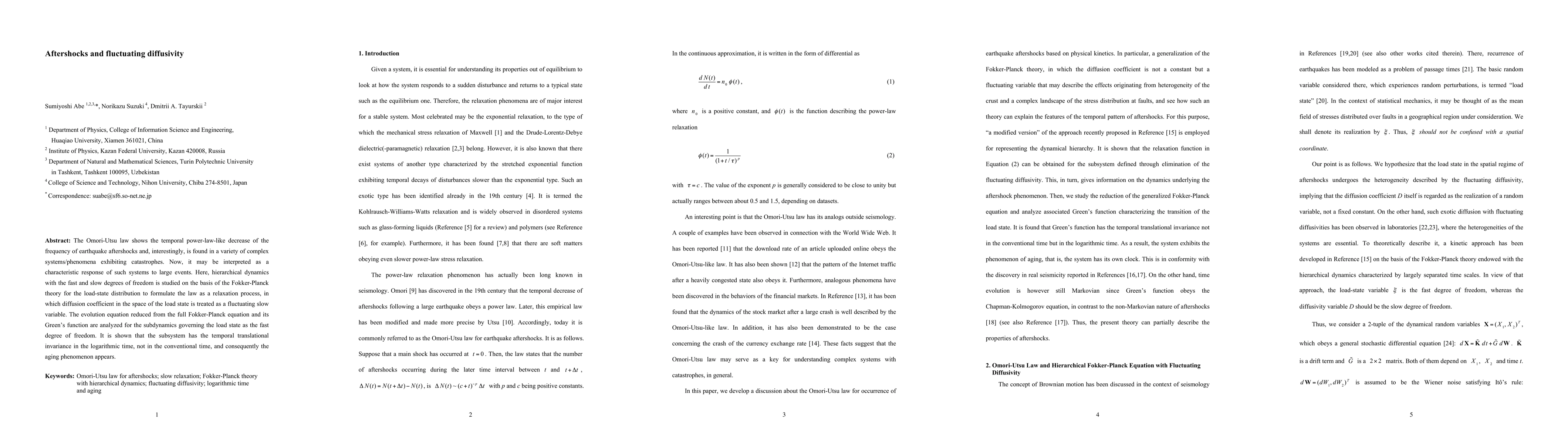Thumbnail for Aftershocks and fluctuating diffusivity