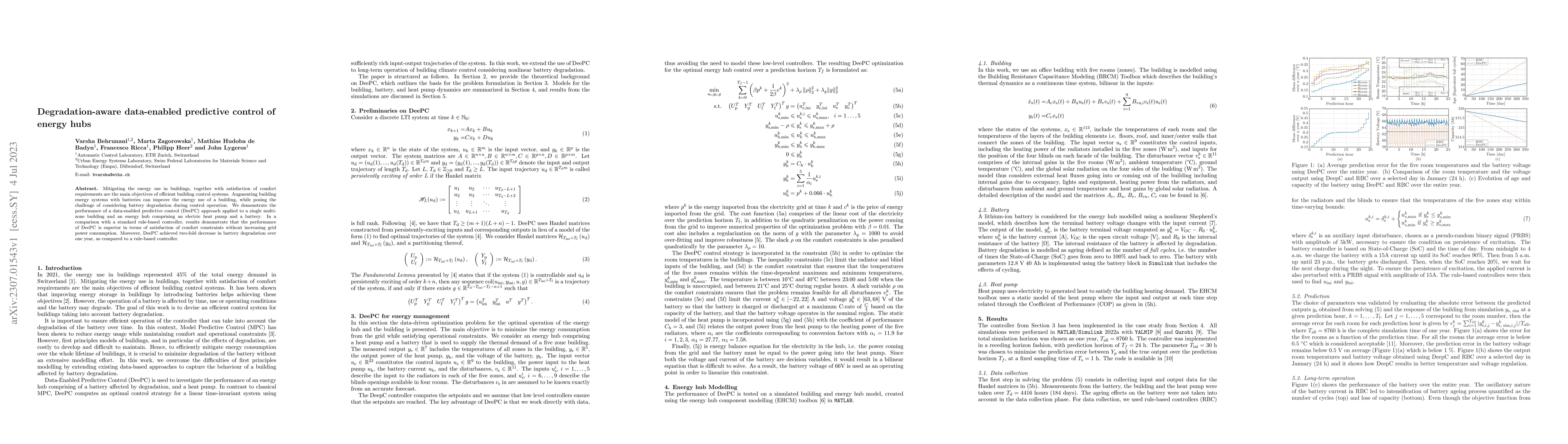 Thumbnail for Degradation-aware data-enabled predictive control of energy hubs