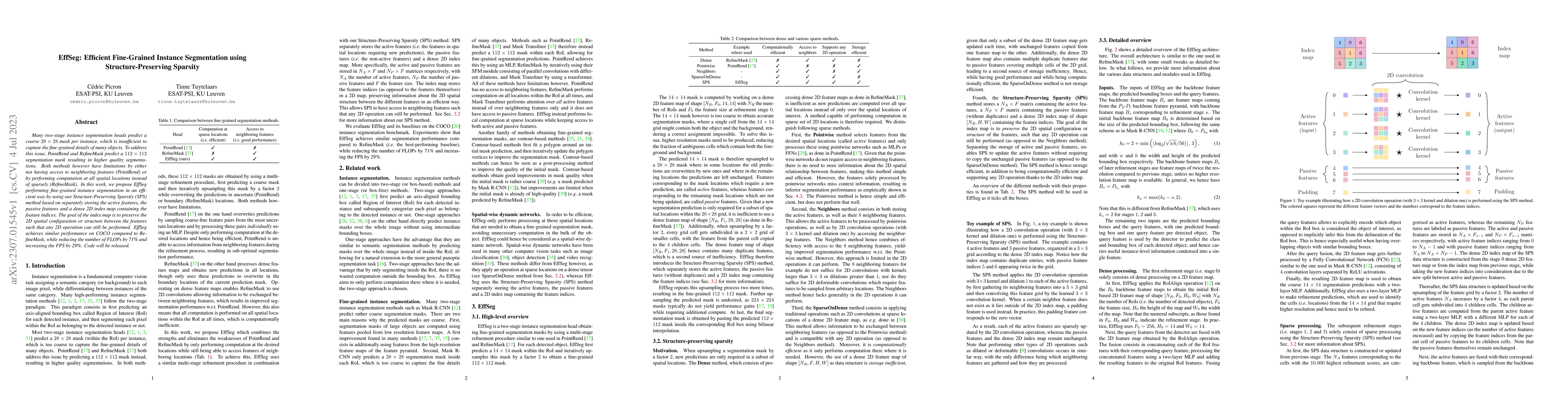 Thumbnail for EffSeg: Efficient Fine-Grained Instance Segmentation using
  Structure-Preserving Sparsity