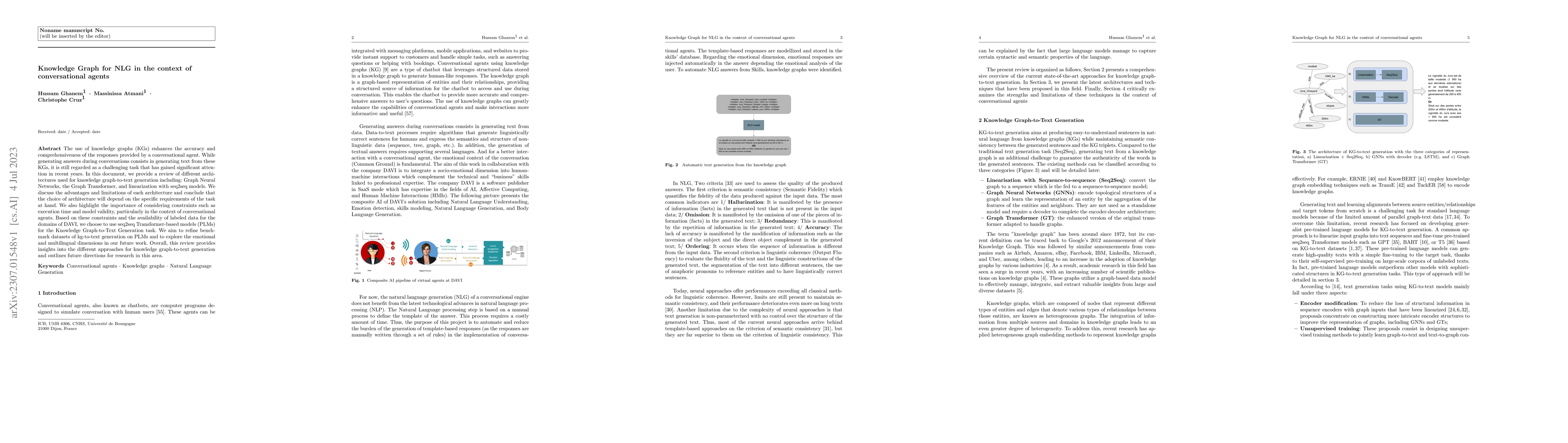 Thumbnail for Knowledge Graph for NLG in the context of conversational agents