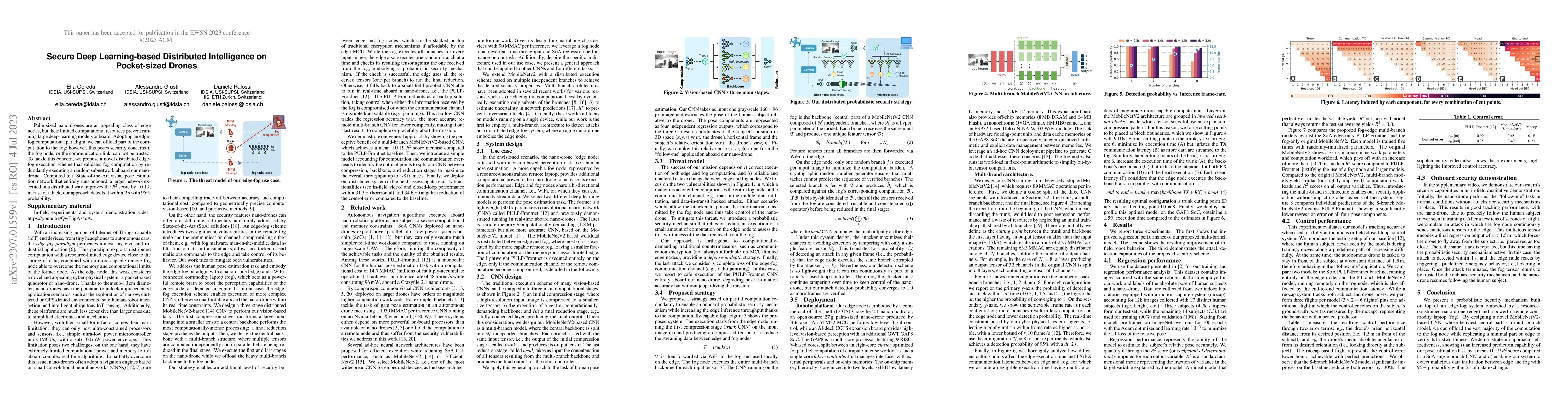 Thumbnail for Secure Deep Learning-based Distributed Intelligence on Pocket-sized
  Drones