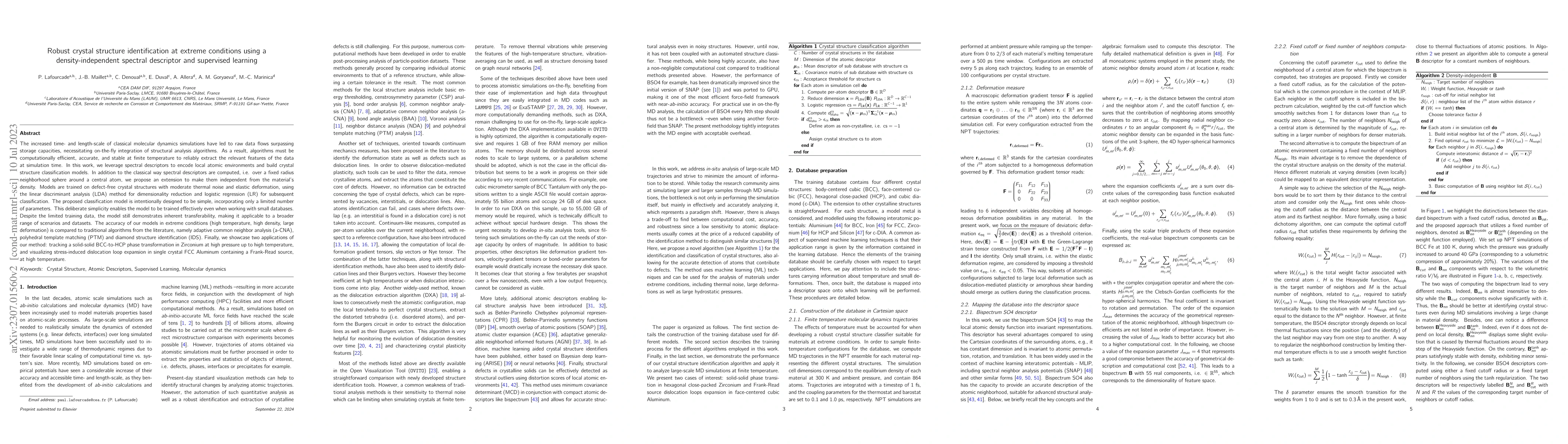 Thumbnail for Robust crystal structure identification at extreme conditions using a
  density-independent spectral descriptor and supervised learning