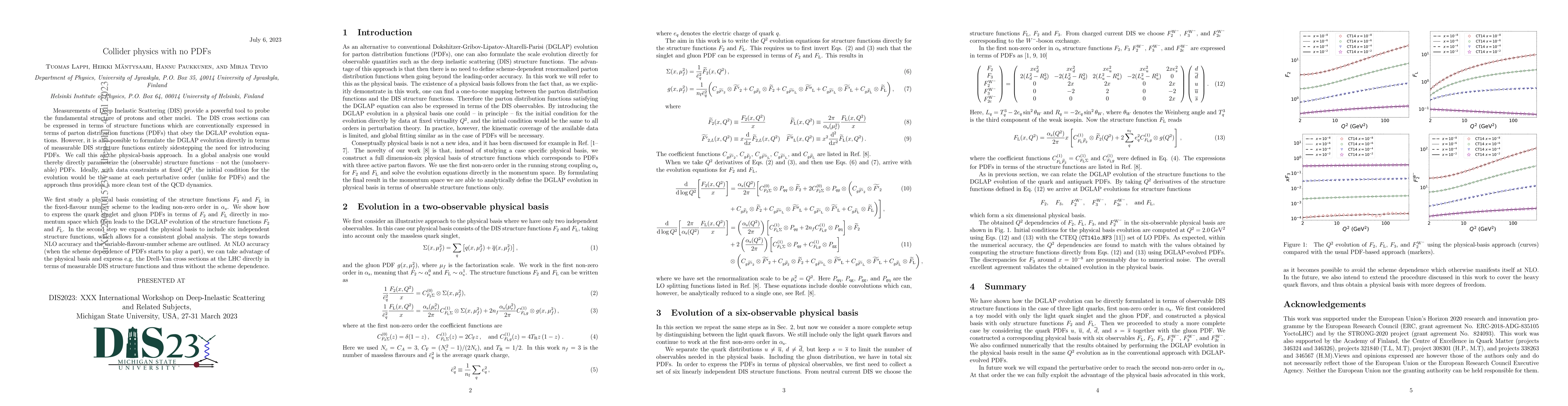 Thumbnail for Collider physics with no PDFs