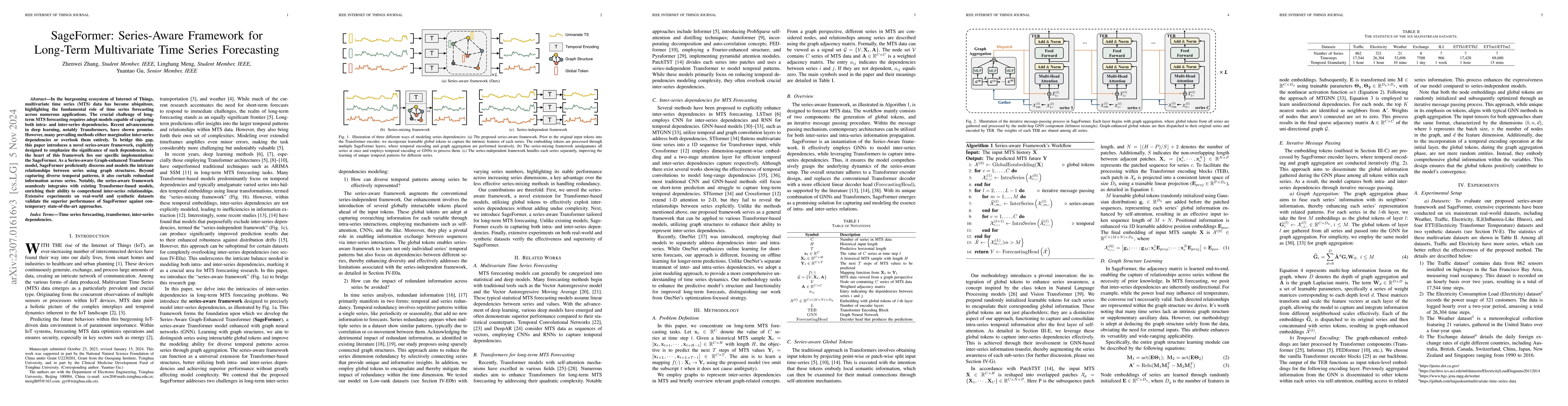 Thumbnail for SageFormer: Series-Aware Framework for Long-term Multivariate Time
  Series Forecasting
