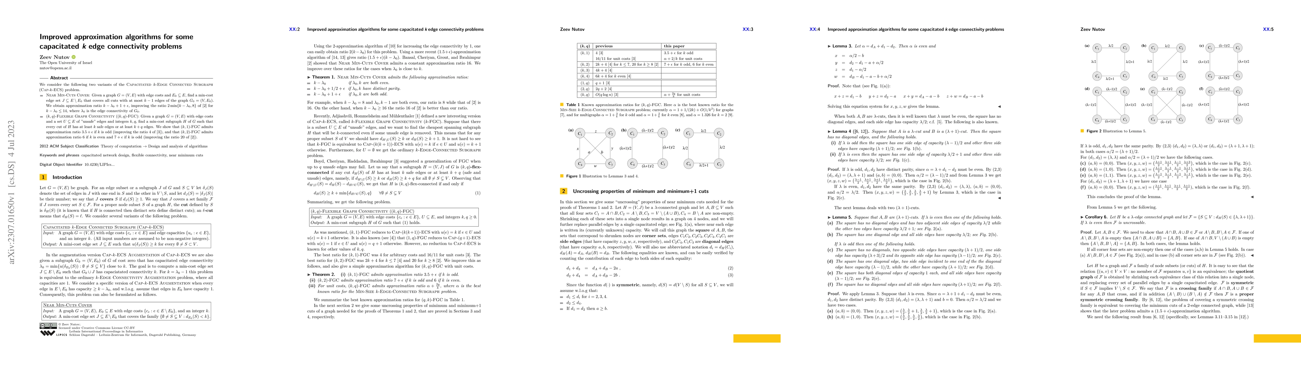 Thumbnail for Improved approximation algorithms for some capacitated $k$ edge
  connectivity problems