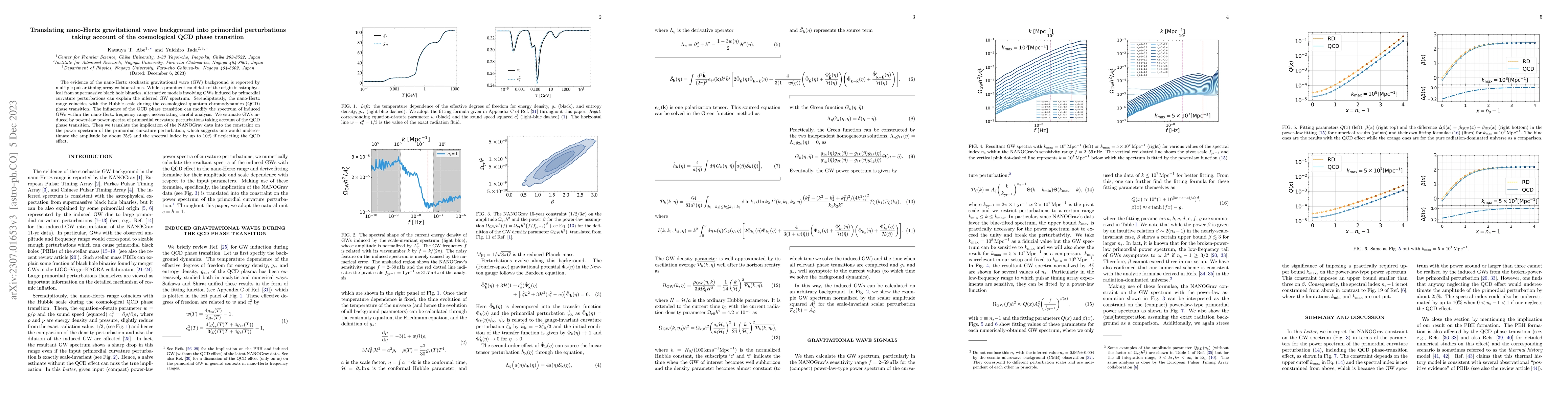 Thumbnail for Translating nano-Hertz gravitational wave background into primordial
  perturbations taking account of the cosmological QCD phase transition