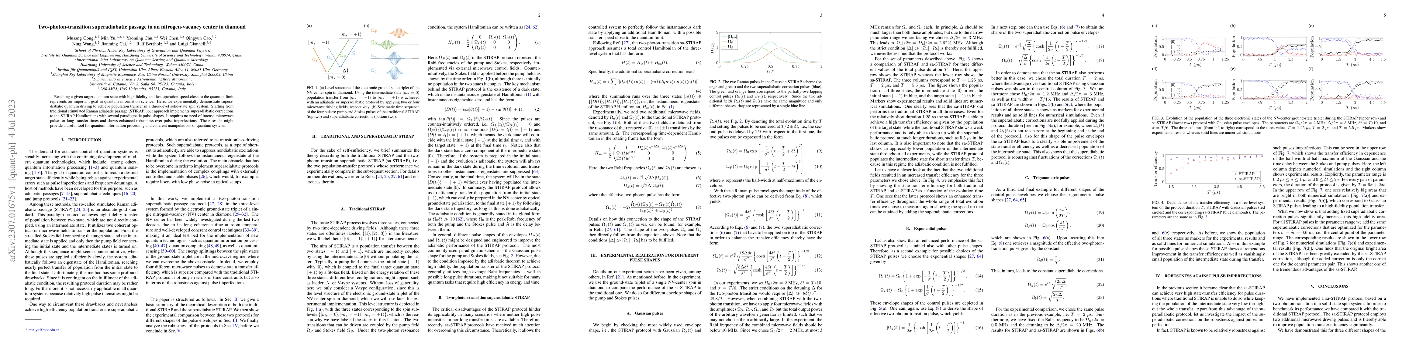 Thumbnail for Two-photon-transition superadiabatic passage in an nitrogen-vacancy
  center in diamond
