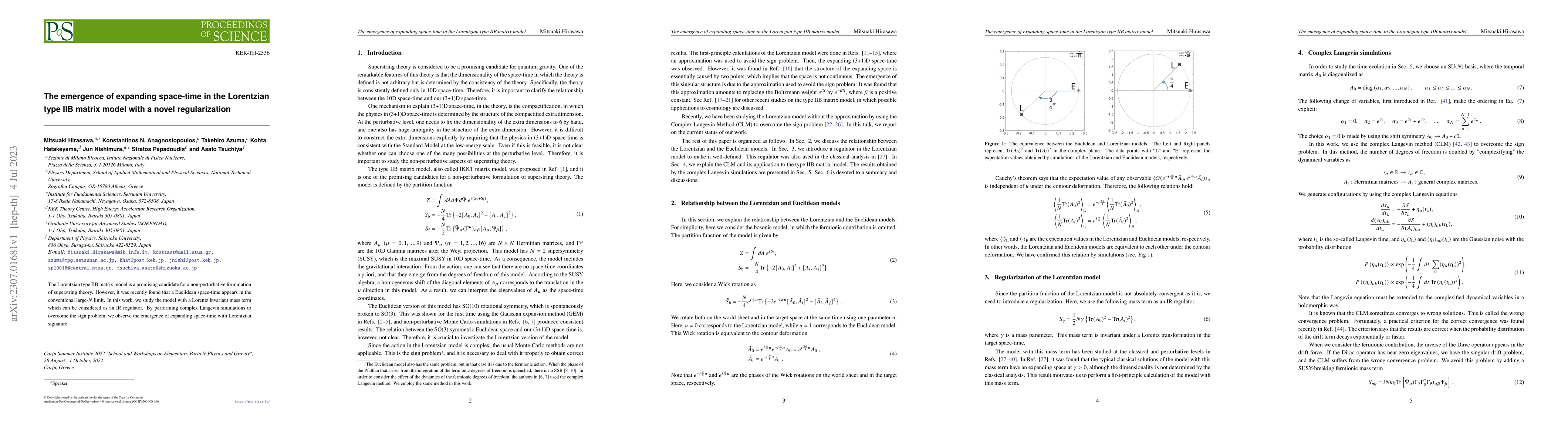 Thumbnail for The emergence of expanding space-time in the Lorentzian type IIB matrix
  model with a novel regularization